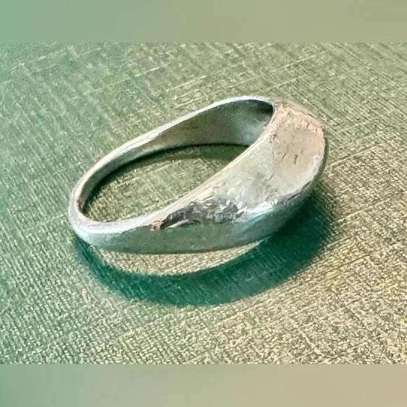 Antique Sterling Silver Peaked Dome Ring (5.75)